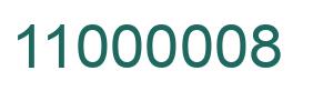 Número 11000008 imagen verde