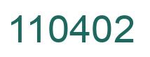 Number 110402 green image