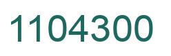 Número 1104300 imagen verde