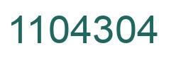 Número 1104304 imagen verde