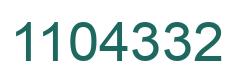 Number 1104332 green image