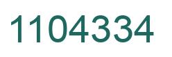 Number 1104334 green image
