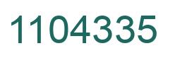 Number 1104335 green image
