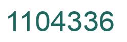 Number 1104336 green image