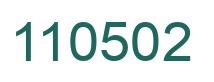 Number 110502 green image