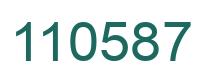Number 110587 green image
