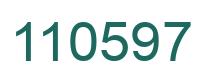 Number 110597 green image