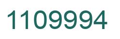 Number 1109994 green image
