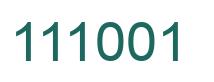 Number 111001 green image