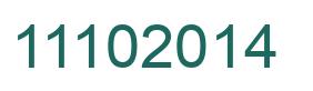 Number 11102014 green image