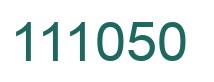 Number 111050 green image