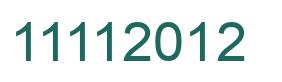 Number 11112012 green image