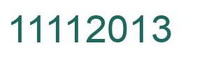 Number 11112013 green image