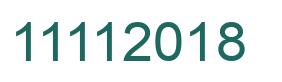Number 11112018 green image