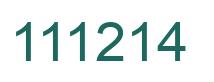 Number 111214 green image