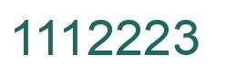 Number 1112223 green image