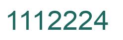 Number 1112224 green image
