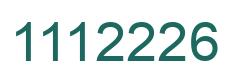 Number 1112226 green image