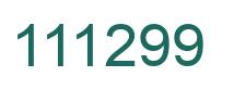 Number 111299 green image