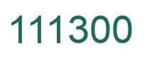 Number 111300 green image