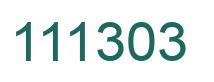 Number 111303 green image