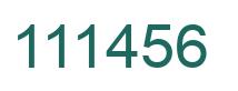 Number 111456 green image