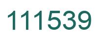 Number 111539 green image
