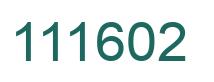 Number 111602 green image