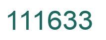 Number 111633 green image