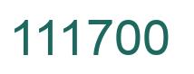Number 111700 green image