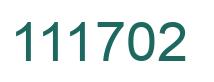 Number 111702 green image