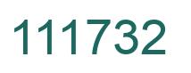 Number 111732 green image