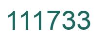 Number 111733 green image