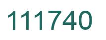 Number 111740 green image