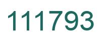 Number 111793 green image