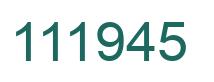 Number 111945 green image
