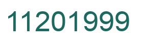 Number 11201999 green image
