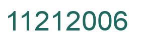 Number 11212006 green image