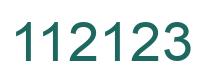 Number 112123 green image