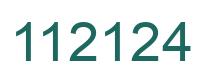 Number 112124 green image