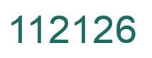 Number 112126 green image