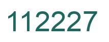 Number 112227 green image