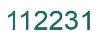 Number 112231 green image