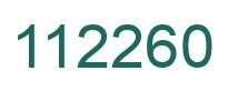 Number 112260 green image
