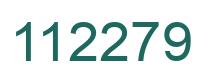 Number 112279 green image
