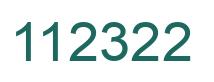 Number 112322 green image