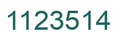Number 1123514 green image