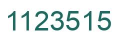 Number 1123515 green image