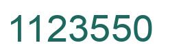 Number 1123550 green image