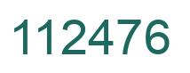 Number 112476 green image